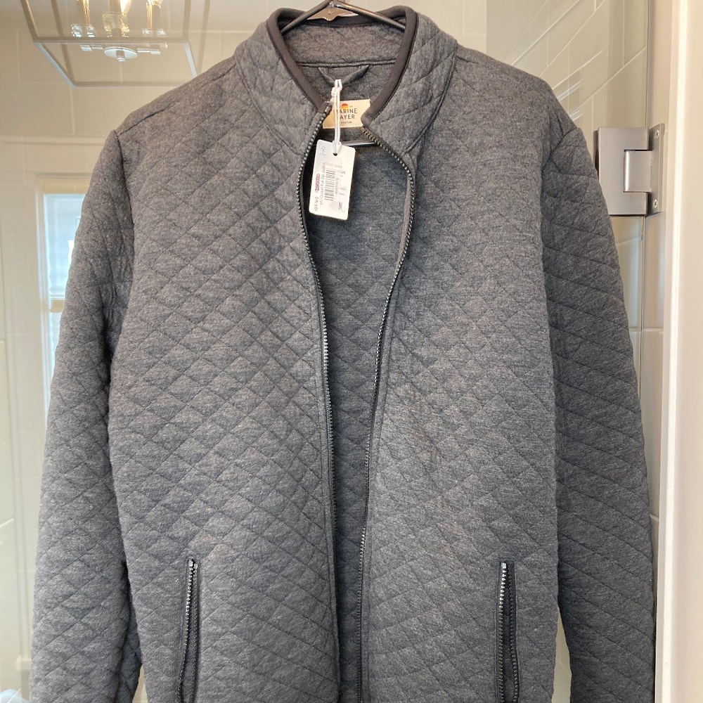 SALE TODAY NWT Marine Layer Full Zip Corbet Charcoal Gray Quilted Jacket